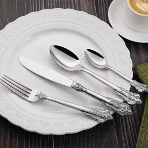 Elegant Western Style Cutlery Set for Hotel Dining Table