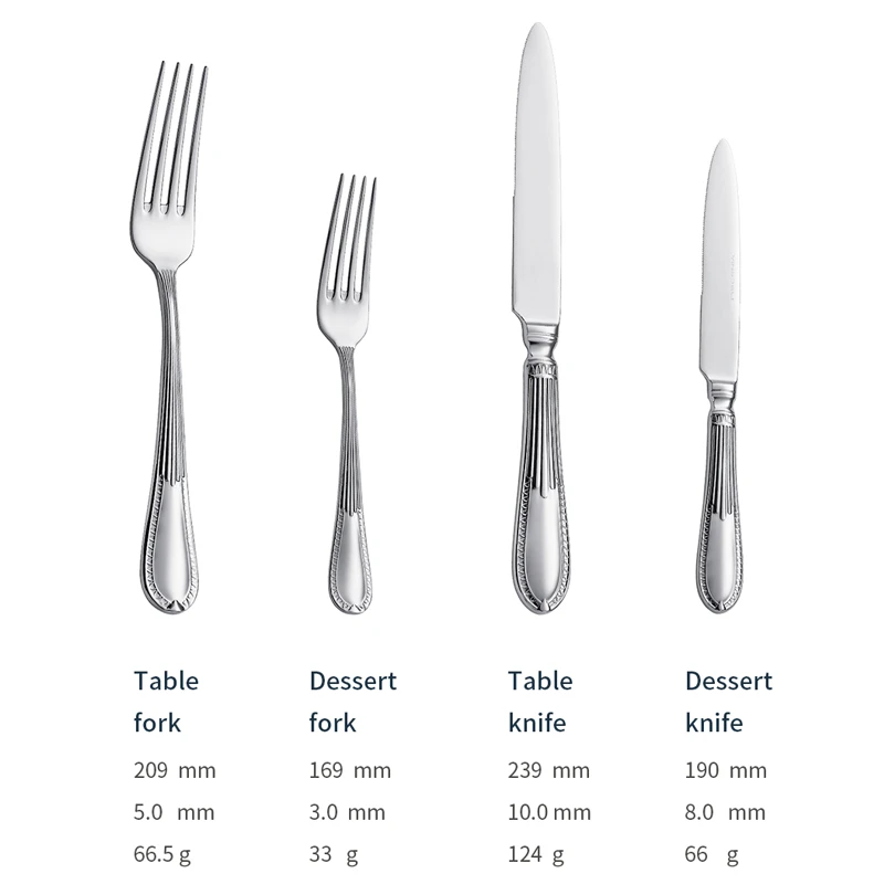 أدوات مائدة كلاسيكية J001 مورد ملاعق وشوك وسكاكين من الفولاذ المقاوم للصدأ بالجملة
