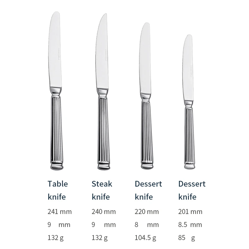 j004 customized classic tableware stainless steel spoons forks knife