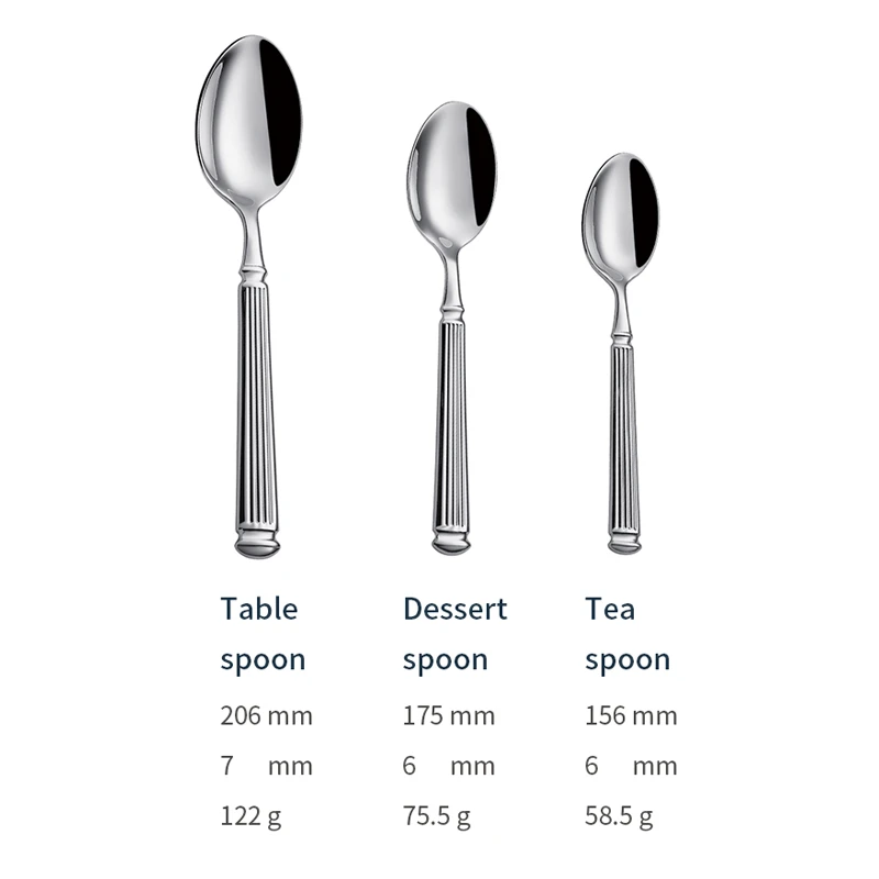 j004 customized classic tableware stainless steel spoons forks knife