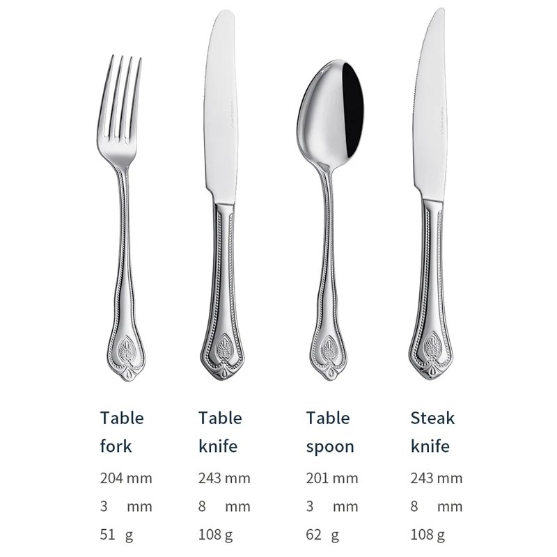 j015 classic flatware supplier with custom design options