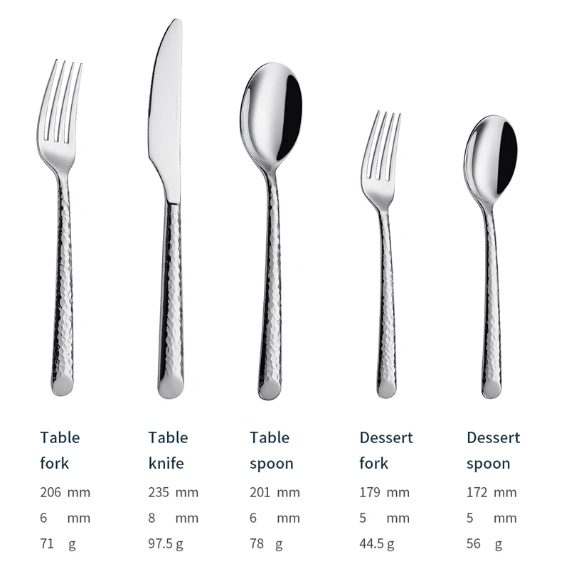 j019 customized classic cutlery for commercial use