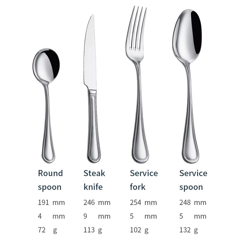 j021 classic flatware bulk stainless steel spoons forks knife supplier