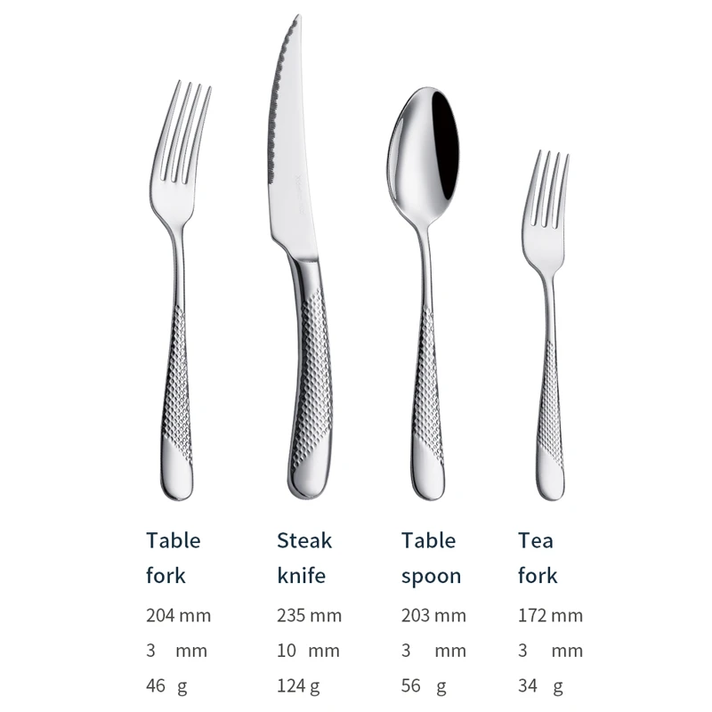 j022 wholesale classic silverware sets for export