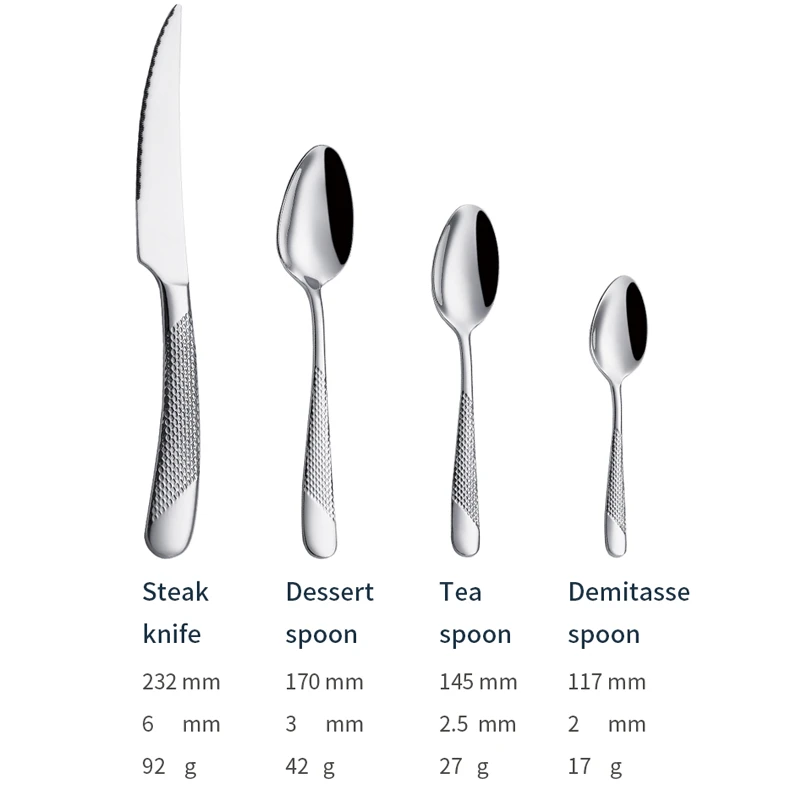 j022 wholesale classic silverware sets for export
