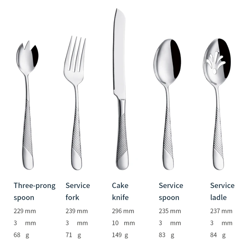 j022 wholesale classic silverware sets for export