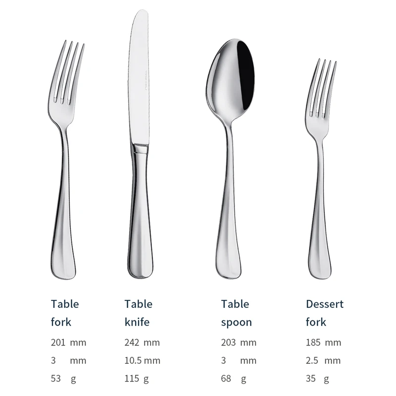 j025 bulk classic tableware stainless steel spoons forks knife supplier