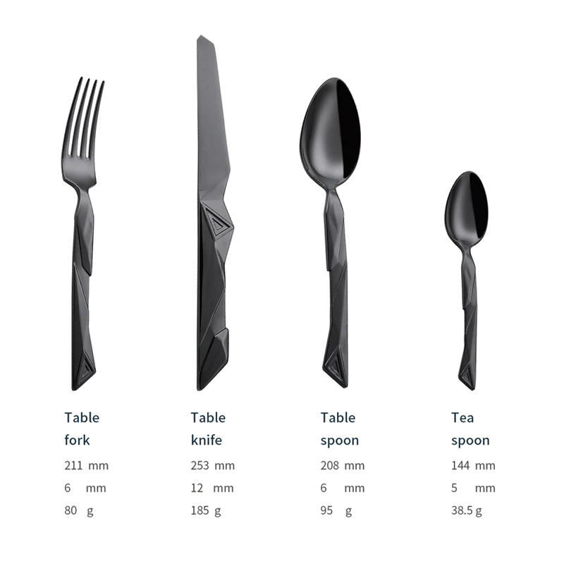 lüks çelik mutfak çatal bıçak seti sofra takımı seti bıçak kaşık çatal (复制)