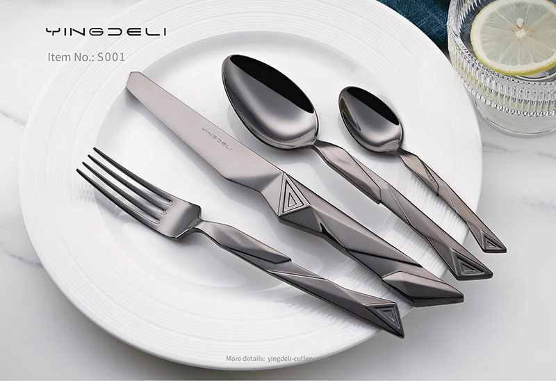 lüks çelik mutfak çatal bıçak seti sofra takımı seti bıçak kaşık çatal (复制)
