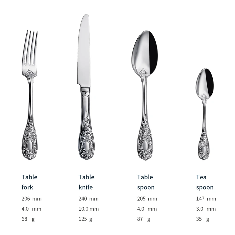lüks çelik mutfak çatal bıçak seti sofra takımı seti bıçak kaşık çatal