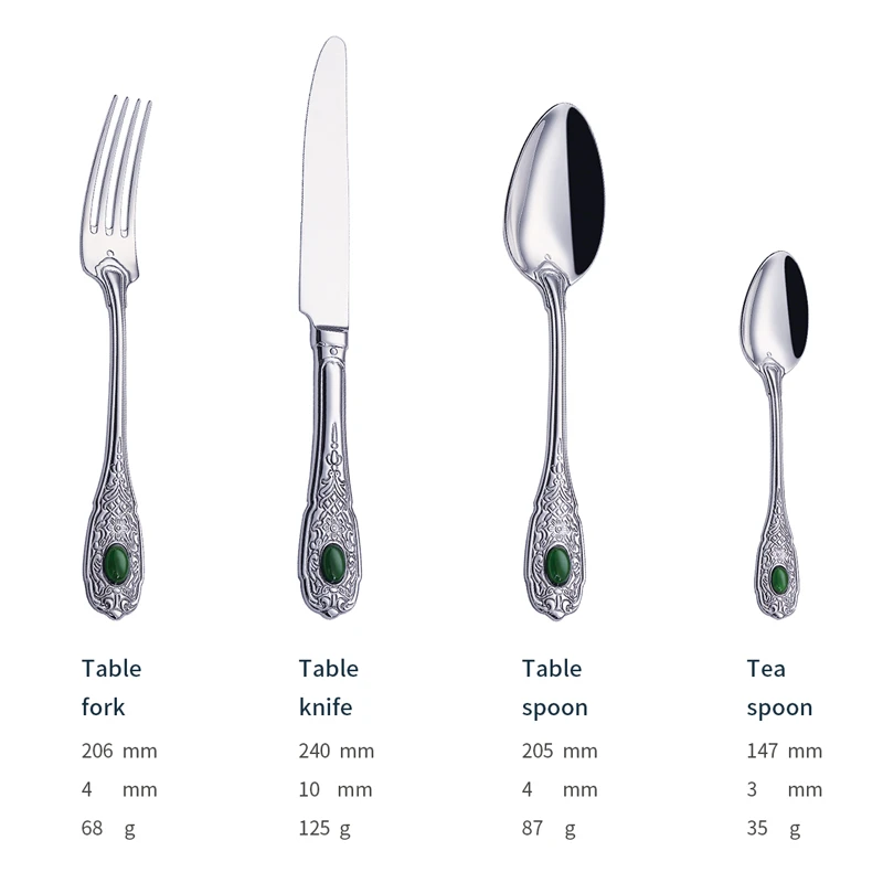 lüks çelik mutfak çatal bıçak seti sofra takımı seti bıçak kaşık çatal