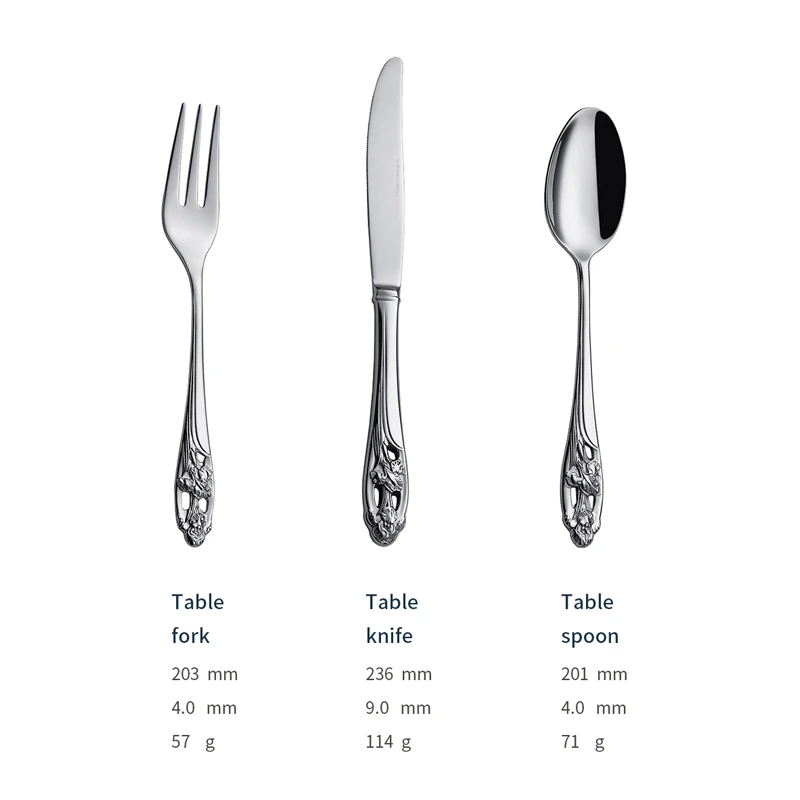lüks çelik mutfak çatal bıçak seti sofra takımı seti bıçak kaşık çatal