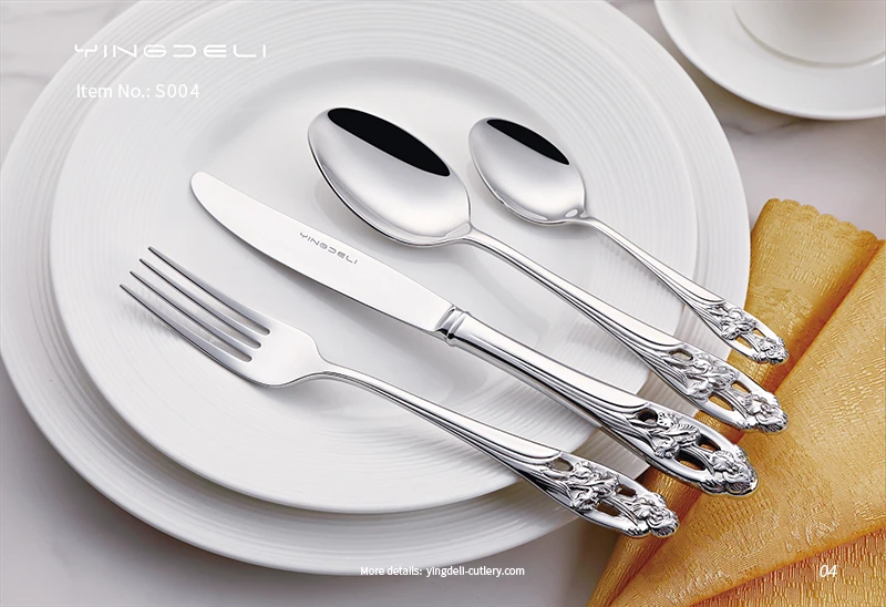 lüks çelik mutfak çatal bıçak seti sofra takımı seti bıçak kaşık çatal