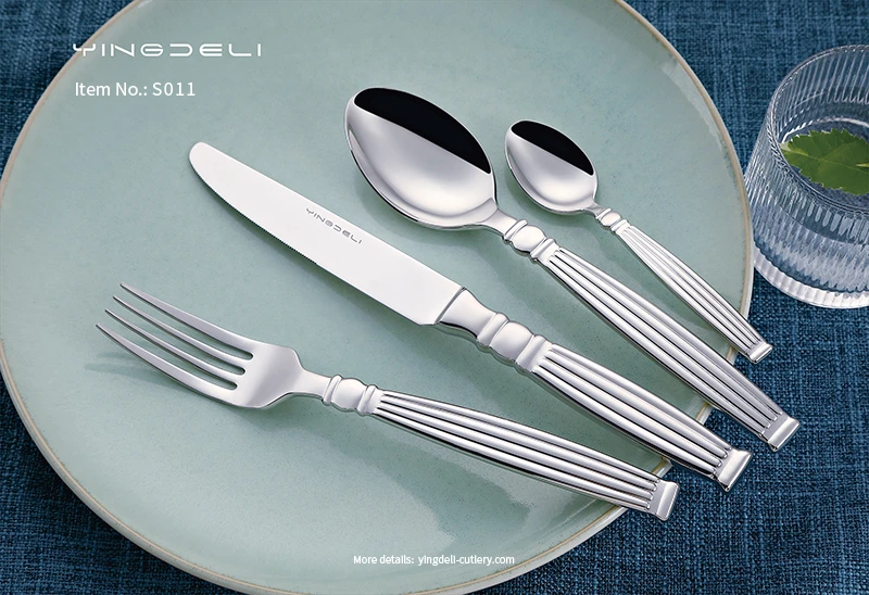 s011 büyük siparişler için fabrika toptan lüks çatal bıçak takımı