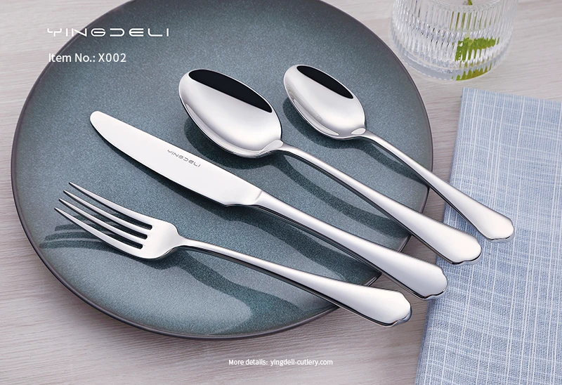 x002 wholesale modern cutlery stainless steel spoons forks knife