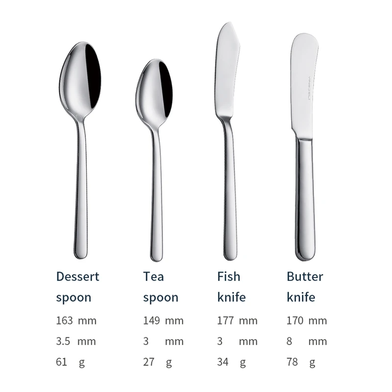 q002 wholesale lightweight cutlery stainless steel spoons forks knife