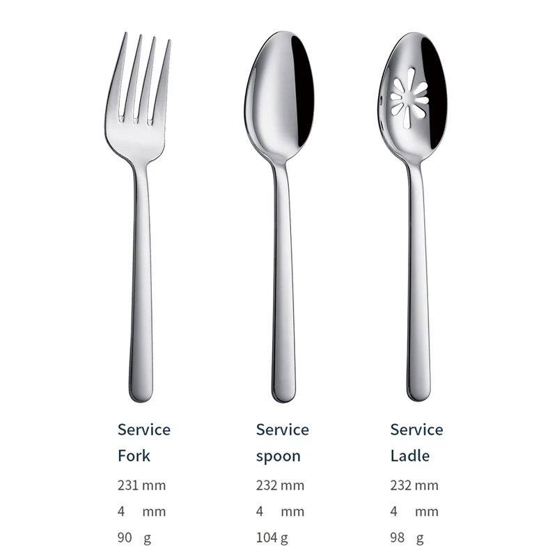 q002 wholesale lightweight cutlery stainless steel spoons forks knife