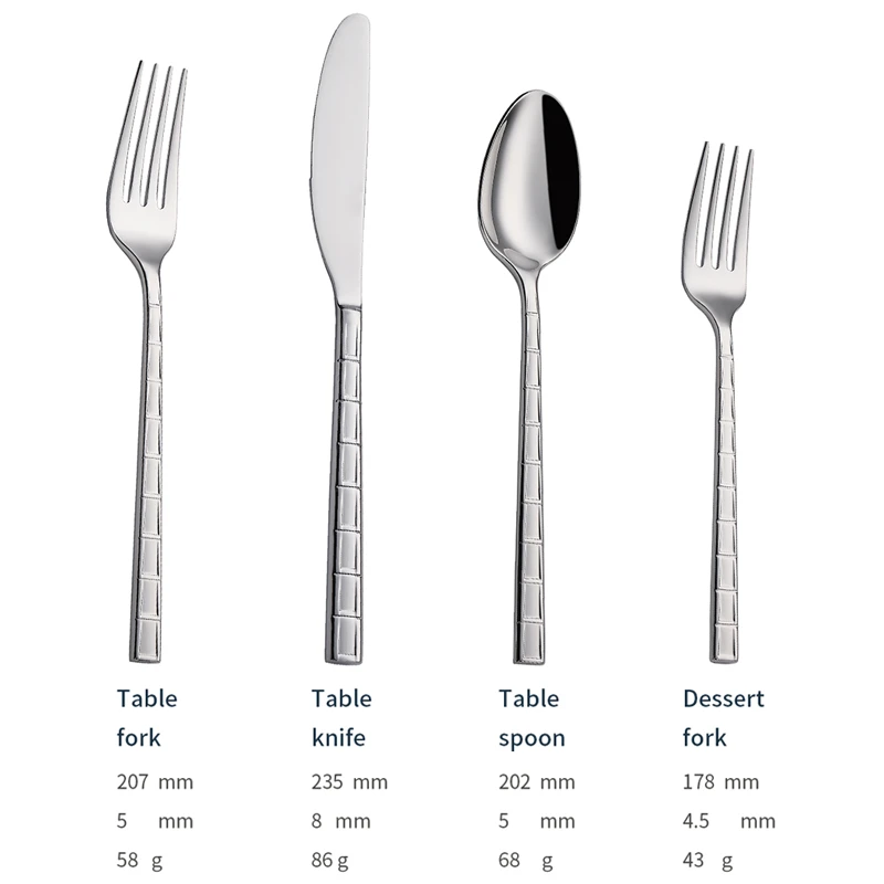 x022 wholesale modern silverware sets for export