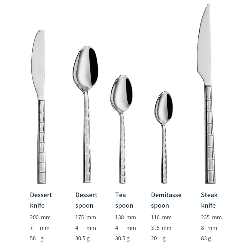 x022 wholesale modern silverware sets for export