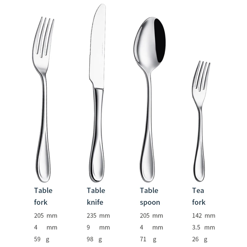 x032 factory modern cutlery stainless steel spoons forks knife bulk