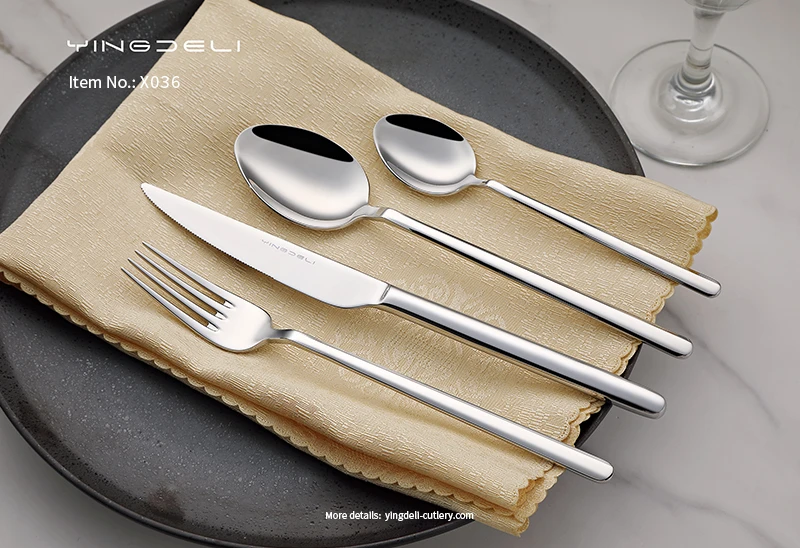 x036 modern flatware supplier stainless steel spoons forks knife bulk