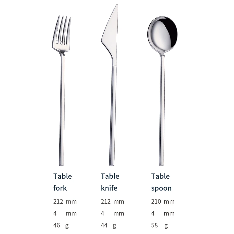 x037 bulk modern stainless steel spoons forks knife set supplier
