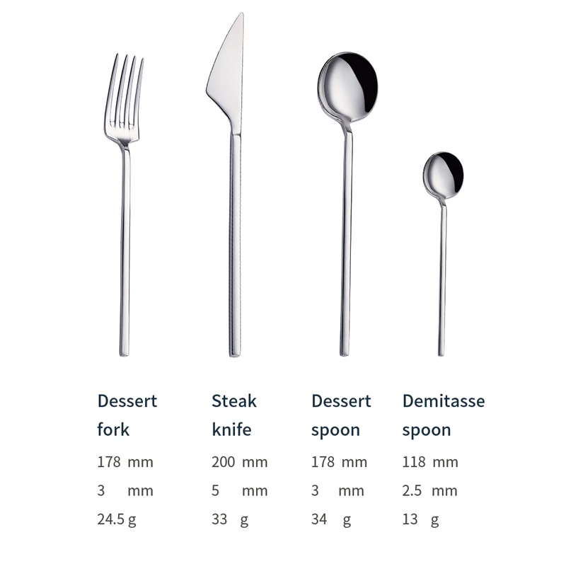 x037 bulk modern stainless steel spoons forks knife set supplier