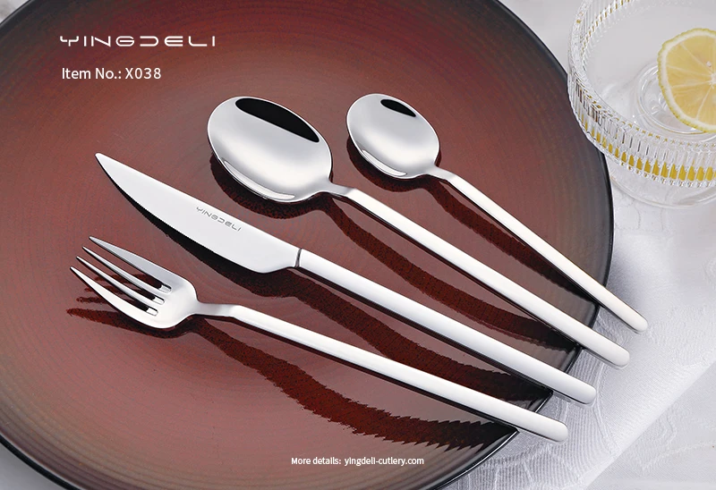 x038 wholesale modern stainless steel spoons forks knife bulk